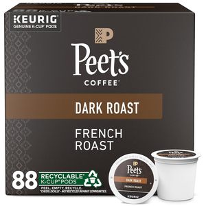 Peet's Coffee, Dark Roast Keurig K-Cup Pods, 100% Arabica Coffee - French Roast 88 Count - Product Image 1