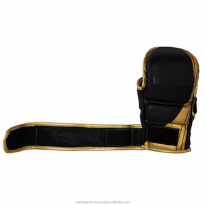 ถุงมือ MMA หนังคุณภาพสูง - เป็นมิตรกับสิ่งแวดล้อมและระบายอากาศได้ดี พร้อมสายรัดแบบ Hook and Loop สำหรับการฝึกซ้อม ซ้อมต่อยมวยไทย คิกบ็อกซิ่ง และการฝึกซ้อมแบบ Grappling - Product Image 3