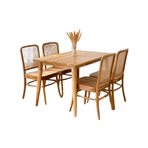 Nouveau produit Ensemble table et chaises de salle à manger Ensemble de restaurant avec 4 chaises Ensemble de salle à manger en bois de haute qualité d'Indonésie - Product Image 2