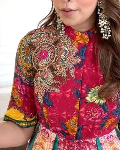 Fashion Accessories Crepe Silk Printed & Embroidery Work Western Dhoti Casual Dress Available at Bulk Quantity From India - Product Image 2