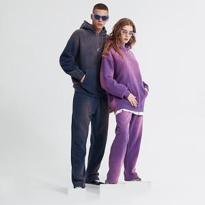 Hot Sale Latest Style Custom Color <b>Women</b> Acid Wash Tracksuit Manufacturing Best Quality Men Acid Wash Tracksuit - Product Image 3