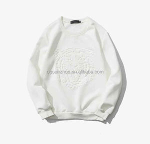 Fabrication de vêtements sur mesure, sweat à capuche imprimé en relief 3d, sweatshirts à capuche et sweatshirts unisexes en coton épais et vierge Boxy - Product Image 2