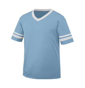 Camisetas de fútbol americano juvenil bordadas a rayas de manga holgada de secado rápido de poliéster personalizables para equipos escolares - Product Image 5