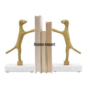 Elegant Decorative Luxury <b>Bookend</b> For Bookshelf Decoration With Shiny Gold Platted Sculpture <b>Bookend</b> For Tabletop Decoration - Product Image 1
