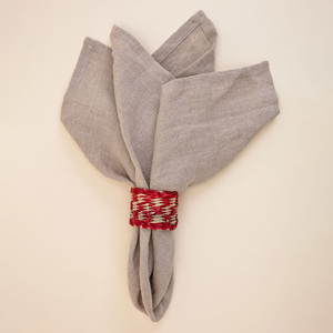 Anneaux de serviette en herbe de mer colorée, accessoires de table, décoration, anneaux tissés en herbe de mer pour serviettes - Product Image 3