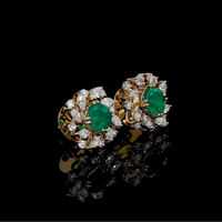 Pendientes de Diamantes Cultivados en Laboratorio para Mujer, Corte Brillante, Color Blanco, Chapado en Oro Multitono de 14k/18k, Certificados por IGI, Finos