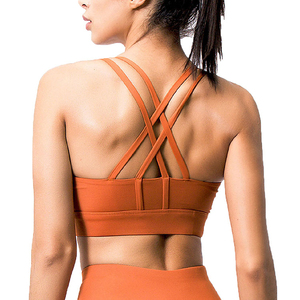 Breathable <b>Cheap</b> Price Quick Dry Wholesale Medium Support Seamless Sports Bra New Stock Ronpex International Spandex/Nylon - Product Image 6