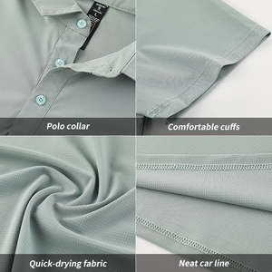 Camiseta Larga de Punto Estampada para Golf, Ropa Deportiva para Hombre, Ropa de Calle de Verano, Absorbe la Humedad - Product Image 6