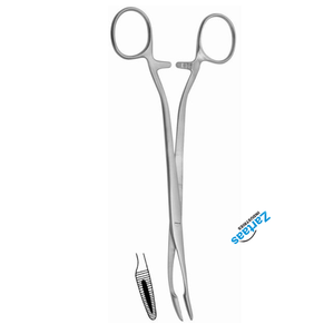 Pince éponge Duplay en acier inoxydable de haute qualité, fabricant d'instruments chirurgicaux incurvés de 20cm / 8 pouces - Product Image 3