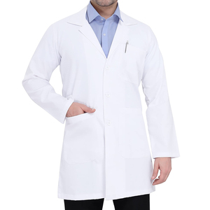 Scrubs Label Hospital Enfermera Ropa Doctor Uniforme Blanco Bata de laboratorio Alta calidad Mujeres Hombres Unisex - Product Image 2