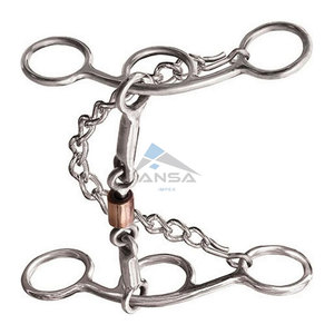 Bocado de entrenamiento para caballos de acero inoxidable liso de 5.5 pulgadas, 3 piezas, alta calidad, precio mayorista, proveedor a granel - Product Image 3