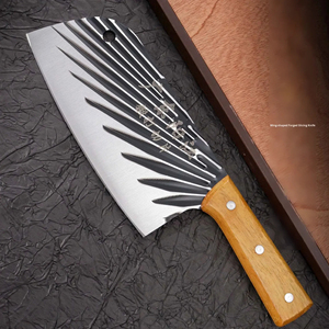 <b>Sharp</b> Stainless Steel Forged <b>Kitchen</b> Butcher Slicing <b>Knife</b> Chopping Bone <b>Knives</b> with Wood Handle - Product Image 6