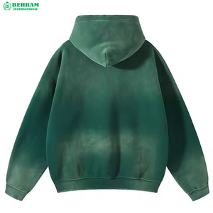 Nouveau style – Sweats à capuche épais en mélange polyester/coton 400 GSM, séchage rapide, respirants, effet délavé soleil - Product Image 5