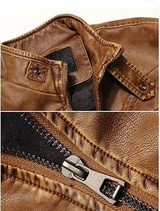 Chaqueta de cuero de moto para hombre, cortavientos ajustado a la moda, personalizado, informal, al por mayor, para la temporada de invierno - Product Image 2