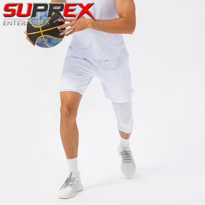 Pantalones Cortos de Compresión Personalizados para Hombre, Cintura Elástica, Largura hasta el Tobillo, Secado Rápido, Spandex/Nylon Elástico 120g, Detección de Agujas, Gimnasio, Fitness - Product Image 4