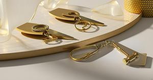 Brass Hammer Keychain with Carabiner Clip Stylish and Functional Accessory - Product Image 6