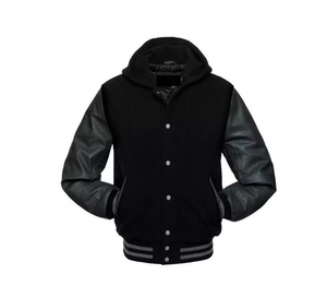 Veste de baseball Letterman personnalisée du fabricant OEM Veste coupe-vent unisexe en chenille brodée en coton imprimé décontracté pour hommes - Product Image 3