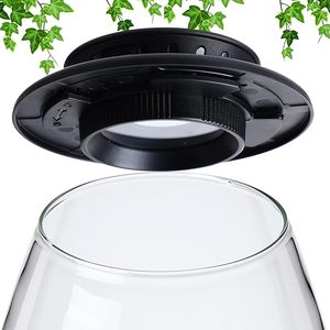 Mini Terrario de Vidrio de Escritorio <span class=keywords><strong>con</strong></span> <span class=keywords><strong>Luz</strong></span> de Cultivo para Plantas Suculentas, Musgo, Jardinería en Miniatura, Paisaje, Pecera Pequeña - Product Image 5
