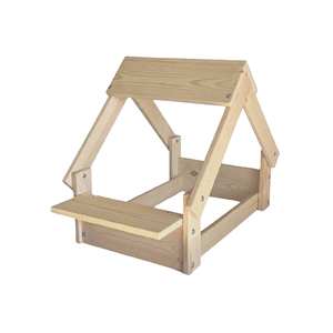 Cuccia per Cani da Interno in Legno Well Home con Porta Ciotola, Gabbia per Animali Colore Legno - Product Image 1