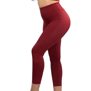 Top Quality Spandex Polyester Material Burgundy Color <b>Women</b> <b>Capri</b> Yoga Legging Sexy Girl Custom Gym Fitness Quick Dry All Size - Product Image 1