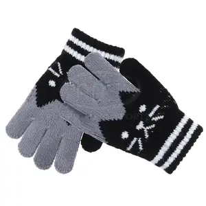 现货冬季女式针织手臂手套出售冬季长全指手套