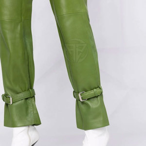 Pantalón Ligero de Cuero PU con Cintura Media y Frente Plano, Ecológico y Transpirable, Diseñado para Uso Casual en Invierno - Product Image 6