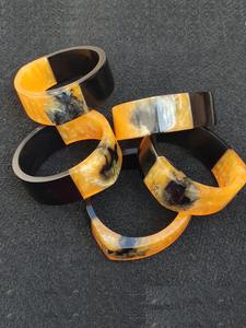 Brazaletes redondos de resina para niñas utilizados para el día a día, conjunto de brazaletes de resina de colores brillantes para moda de verano y regalos - Product Image 6