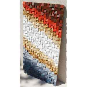 Meghalaya ไม้โมเสคตกแต่งผนังที่สวยงามและสง่างามป้ายผนังไม้ - Product Image 1