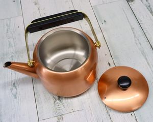 Tetera GANRAKU Shinkodo de 2 Piezas, de Cobre Puro, 1.7L, Fácil de Limpiar, Hecha en Japón, Embalaje de Caja de Regalo, Estilo Tradicional Japonés - Product Image 3