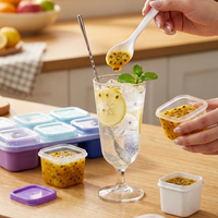 Boîte de rangement alimentaire en PP, boîte à bento, boîte à repas complémentaire, boîte à lunch à six compartiments, contenants amovibles avec fourchette et cuillère