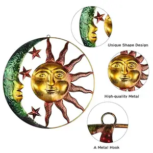 Arte de pared decorativo para colgar en la pared de metal moderno personalizado Sun of Life