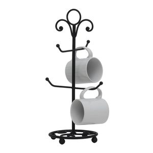 Decorative Iron <b>Mug</b> Holder With Hooks Designed To Keep <b>Mugs</b> Organized And Easily Accessible In Kitchen Or Cafe - Product Image 4