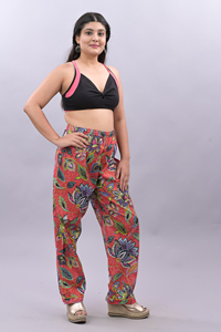 กางเกงลำลองผ้าฝ้ายพิมพ์ลายแฟชั่นสำหรับผู้หญิงกางเกงเอวสูงแห้งเร็วผ้าคอตตอนฤดูร้อนสำหรับฤดูใบไม้ผลิฤดูร้อน - Product Image 2