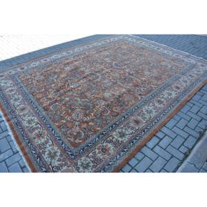 พรมสไตล์วินเทจแบบตุรกีการออกแบบผ้าปะต่อสีส้มสีน้ำเงินสไตล์คลาสสิกขนาด9x12ทรงสี่เหลี่ยมผืนผ้ากว้าง4เมตรผ้าขนสัตว์ได้รับแรงบันดาลใจจาก Tabriz - Product Image 2