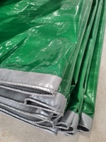 Bâche verte robuste en PE imperméable 200 g/m² résistante aux déchirures pour usage agricole extérieur tissée personnalisable en stock