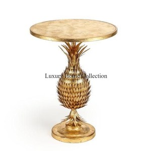 Feuille Design Jambes Table Basse En Métal Ombre Dorée À La Main Designer Fantaisie Look Maison Et Hôtel Salle À Manger Table Fournitures - Product Image 2