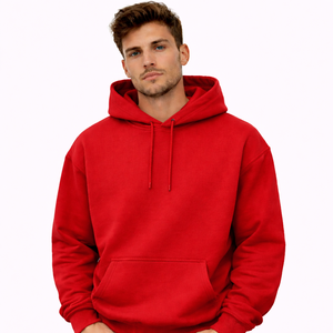Sweat à capuche en molleton épais 400G pour homme, en coton tricoté, coupe oversize, grandes tailles, logo personnalisé, vente en gros OEM - Product Image 6