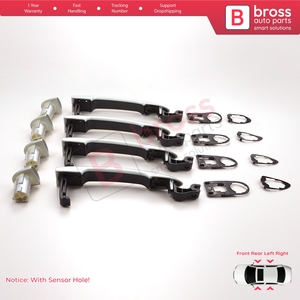 BDP1168-1 Juego de 4 Manijas Exteriores para Puerta con Orificio para Sensor, Color Cromo 806B08422R para Fluence, Megane 3, Clio 4, Scenic 3, Captur 1 - Product Image 5