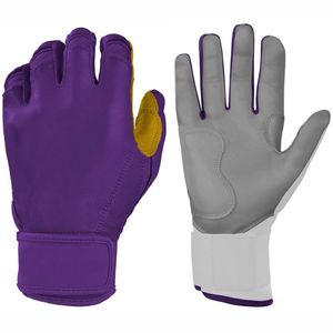 Gants de frappe de baseball professionnels en cuir de haute qualité pour adultes, couleur personnalisée, manchettes courtes, confortables, durables, écologiques - Product Image 2