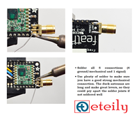 Connecteur ETEILY SMA mâle pour montage sur bord de carte PCB fabriqué en Inde connecteur SMA droit pour montage sur bord de carte PCB pour antenne