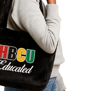 Bolso de Mano de Peluche con Bordado de Chenilla, Diseño Pan Africano, Estilo Universitario HBCU, Regalo para Hermandad Griega Divine Nine - Product Image 4