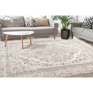 Floral Printed <b>Rug</b>: Salon, Large, Antique Style, Home Decor, Non Slip,<b>Chenille</b> <b>Rug</b> - Product Image 3