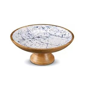 Bol en bois de service, bol en bois fantaisie, décoration d'intérieur, dessus de table de cuisine - Product Image 4