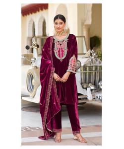 Beau caftan marocain pour femmes en robes de satin perlées avec broderie ouverte et tenue de soirée élégante comme robe de soirée modeste - Product Image 1