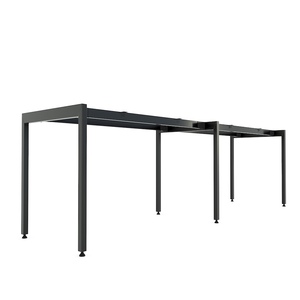 Mesa Minimalista para 2 Personas, 240x60cm, Estructura de Acero Metálico, Sistema de Ensamblaje Slean HCSL013 para Apartamento, Cocina, Hotel, Dormitorio - Product Image 3