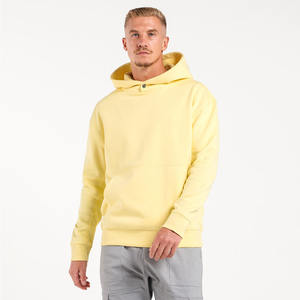 Sudadera con Capucha Retro Casual para Hombre, Corte Regular, con Logotipo Personalizado OEM, 450GSM, Felpa, Tinte Liso, Bordado, Diseño Sólido, Otoño Invierno - Product Image 1