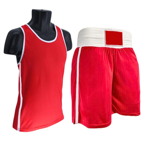 New Custom Men's Boxing Singlets Stretch 100% <b>Polyester</b> 240g Bulgaria International Sublimation <b>Boxers</b> Uniforms - Product Image 1