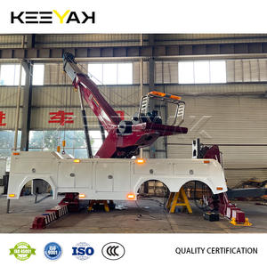 Fabrikgefertigter 25-Tonnen-50-Tonnen-Rotator-Abschleppwagen in Weiß-Rot mit OEM-Unterstützung, kundenspezifischer Radheber zum Verkauf - Product Image 2