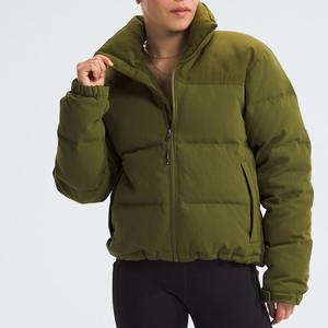 เสื้อแจ็คเก็ตพัฟเฟอร์ผ้าแคนวาสคุณภาพสูงสำหรับผู้ชาย แบบสั่งทำพิเศษ ระบายอากาศ กันลม กลับด้านได้ คอตั้ง ด้านหน้าเรียบ ย้อมสีเคลือบ สำหรับฤดูหนาว - Product Image 1