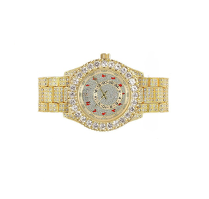 Reloj de diamantes de diseño para hombre con función de cronógrafo y correa de acero inoxidable resistente al agua a los mejores precios - Product Image 4